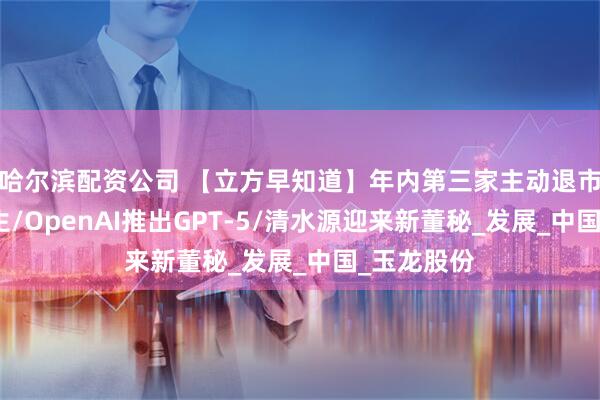 哈尔滨配资公司 【立方早知道】年内第三家主动退市个股或诞生/OpenAI推出GPT-5/清水源迎来新董秘_发展_中国_玉龙股份